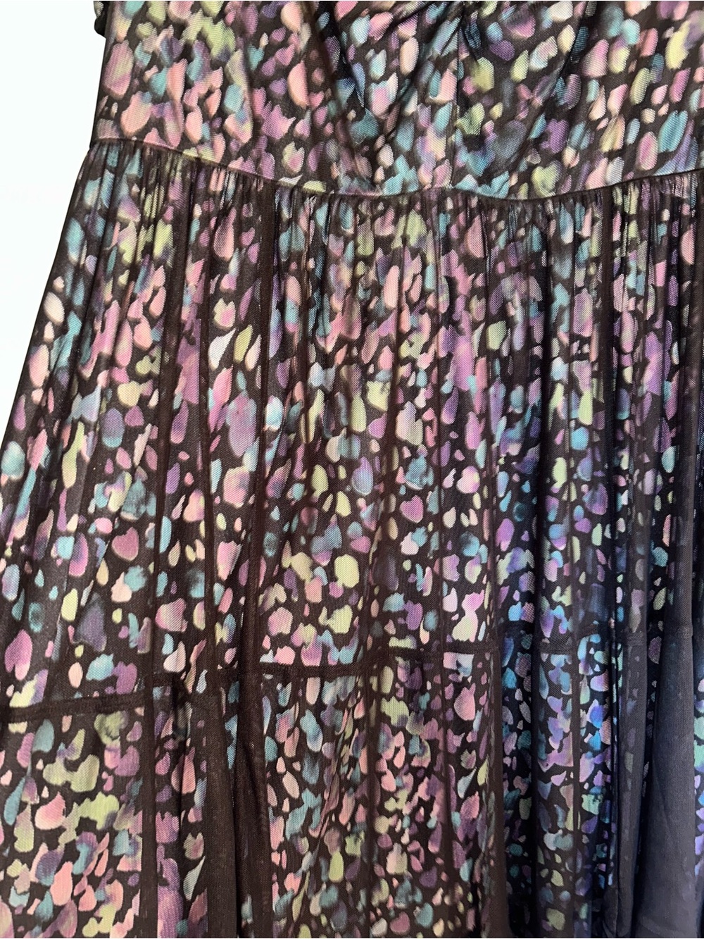 torrid Black Circle Skater Dress with Pastel Spot Print